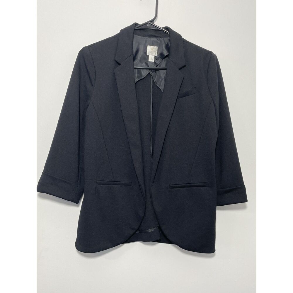 LC Lauren Conrad Black 3/4 Stretch Blazer Size 6
